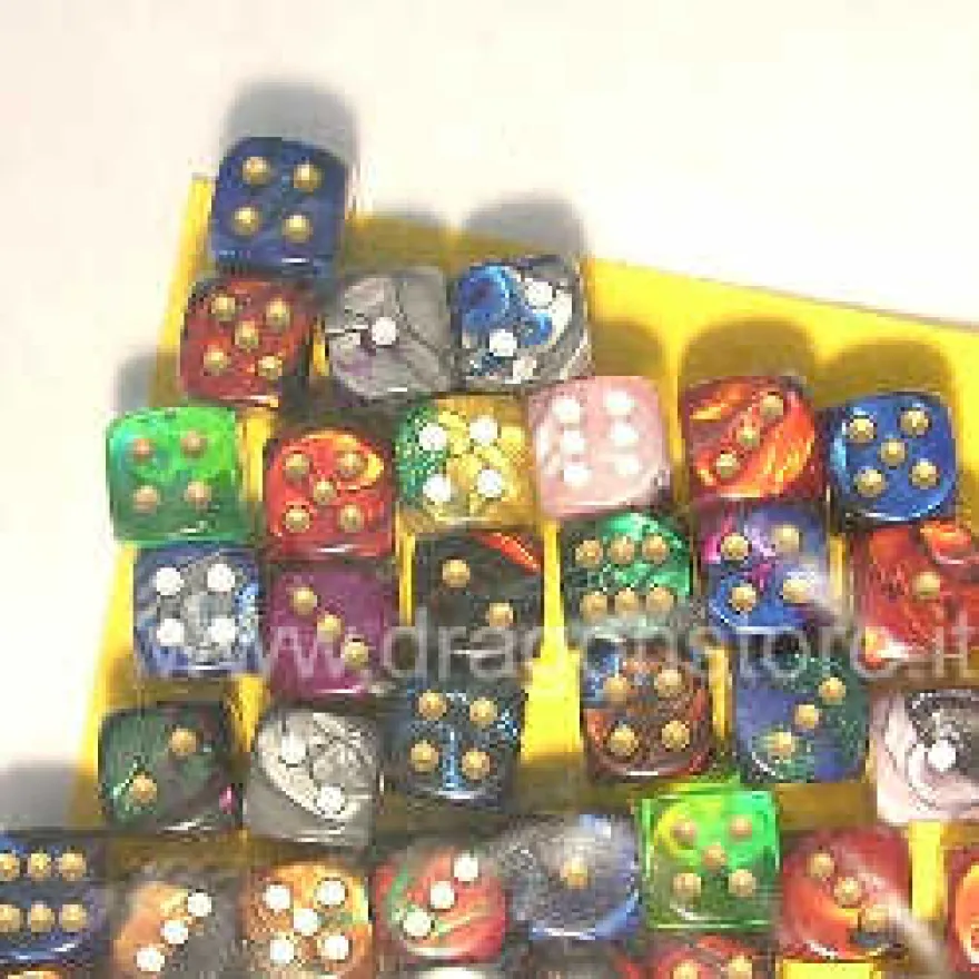 Assortimento 50 Dadi Gemini - Mini D6 con Puntini