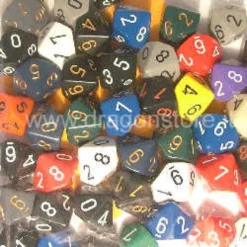 Assortimento 50 Dadi Opachi - D10