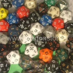 Assortimento 50 Dadi Opachi - D20