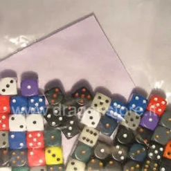 Assortimento 50 Dadi Opachi - Mini D6 con Puntini