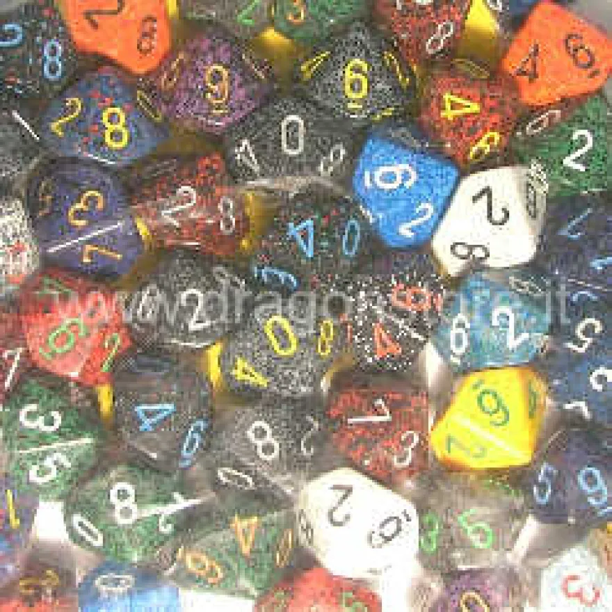 Assortimento 50 Dadi Speckled - D10
