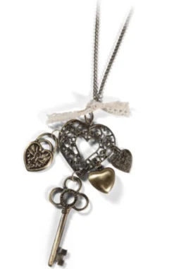 Collana - Pendenti Cuori e Chiave