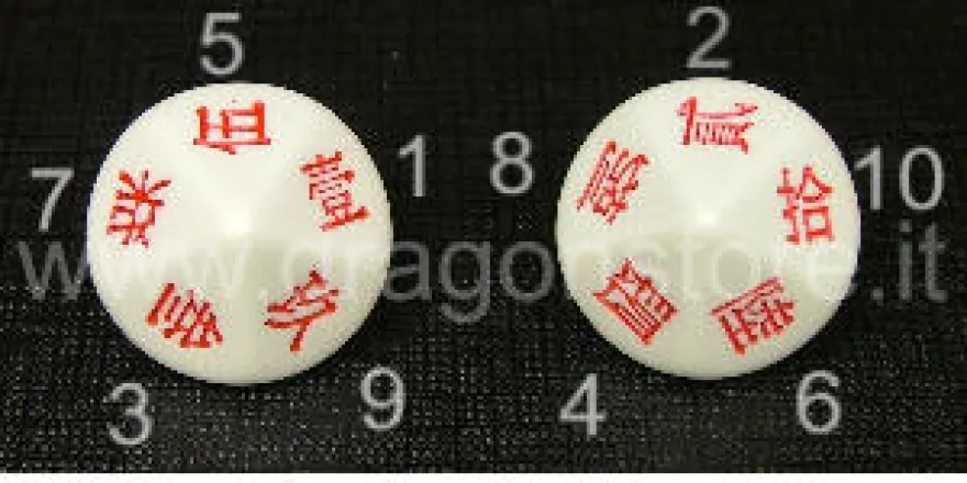 Dado d10 Big - Numeri in Lettere - Cinese