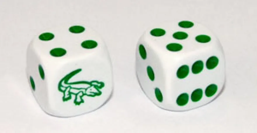 Dado d6 con Animale - Coccodrillo