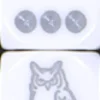 Dado d6 con Animale - Gufo Bianco/Grigio
