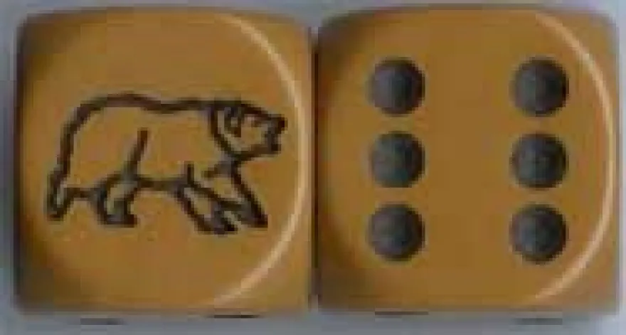 Dado d6 con Animale - Orso bruno