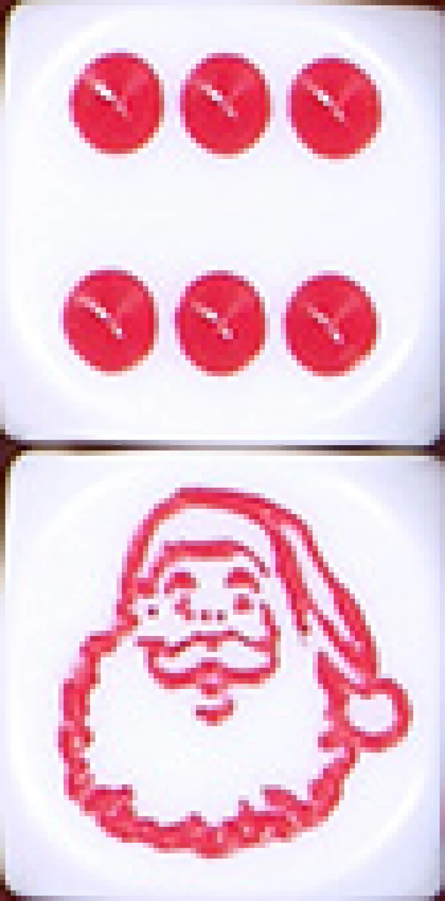 Dado d6 con Immagine - Babbo Natale
