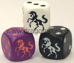 Dado d6 Fantasy - Unicorno