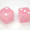 Dado d6 Fluorescente 16mm - Rosa