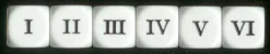 Dado d6 - Numeri Romani