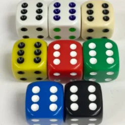 Dado Medio d6 Opaco con Puntini