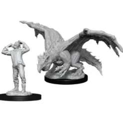D&D Nolzur's Marvelous Miniatures - Drago Verde Cucciolo E Elfo Afflitto