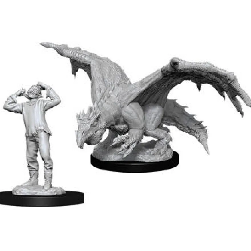 D&D Nolzur's Marvelous Miniatures - Drago Verde Cucciolo E Elfo Afflitto