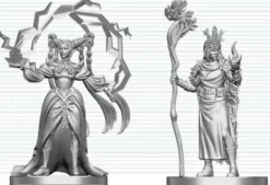 D&D Nolzur's Marvelous Miniatures - Human Druid & Elf Sorcerer