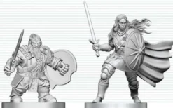 D&D Nolzur's Marvelous Miniatures - Dwarf Fighter & Orc Paladin
