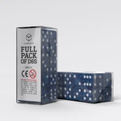 Full Pack Of D6: Blu Cobalto/Bianco (20)