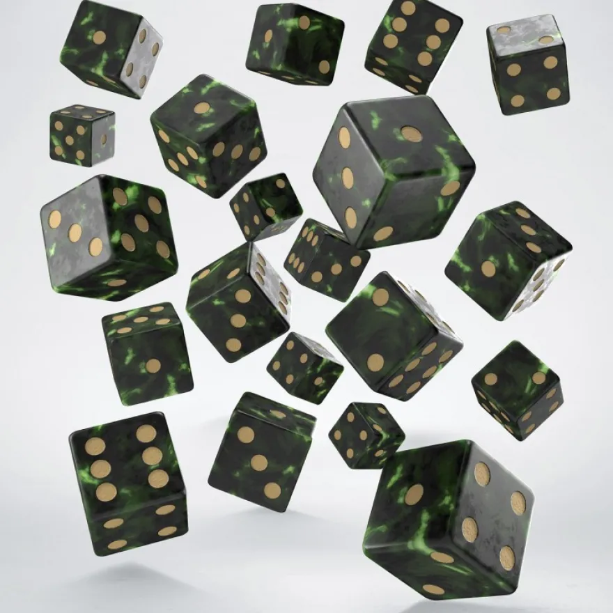 Full Pack Of D6: Verde Bottiglia/Oro (20)