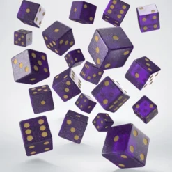 Full Pack Of D6: Viola Brillantinato/Oro (20)