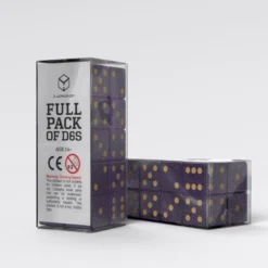 Full Pack Of D6: Viola Brillantinato/Oro (20)