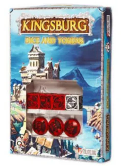 OFFERTA RAVEN PRIME - Kingsburg - Set di Dadi e Segnalini Rosso