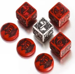 OFFERTA RAVEN PRIME - Kingsburg - Set di Dadi e Segnalini Rosso