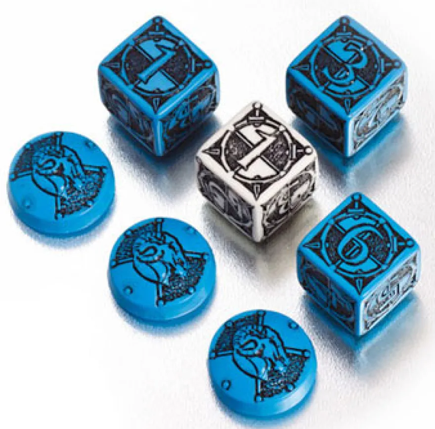 OFFERTA RAVEN PRIME - Kingsburg - Set di Dadi e Segnalini Blu