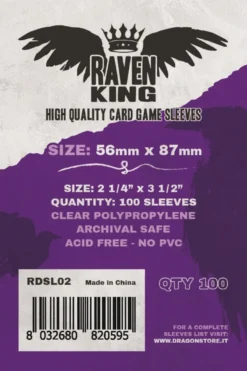 Raven King Sleeves - Bustine Protettive 56x87 mm (100)