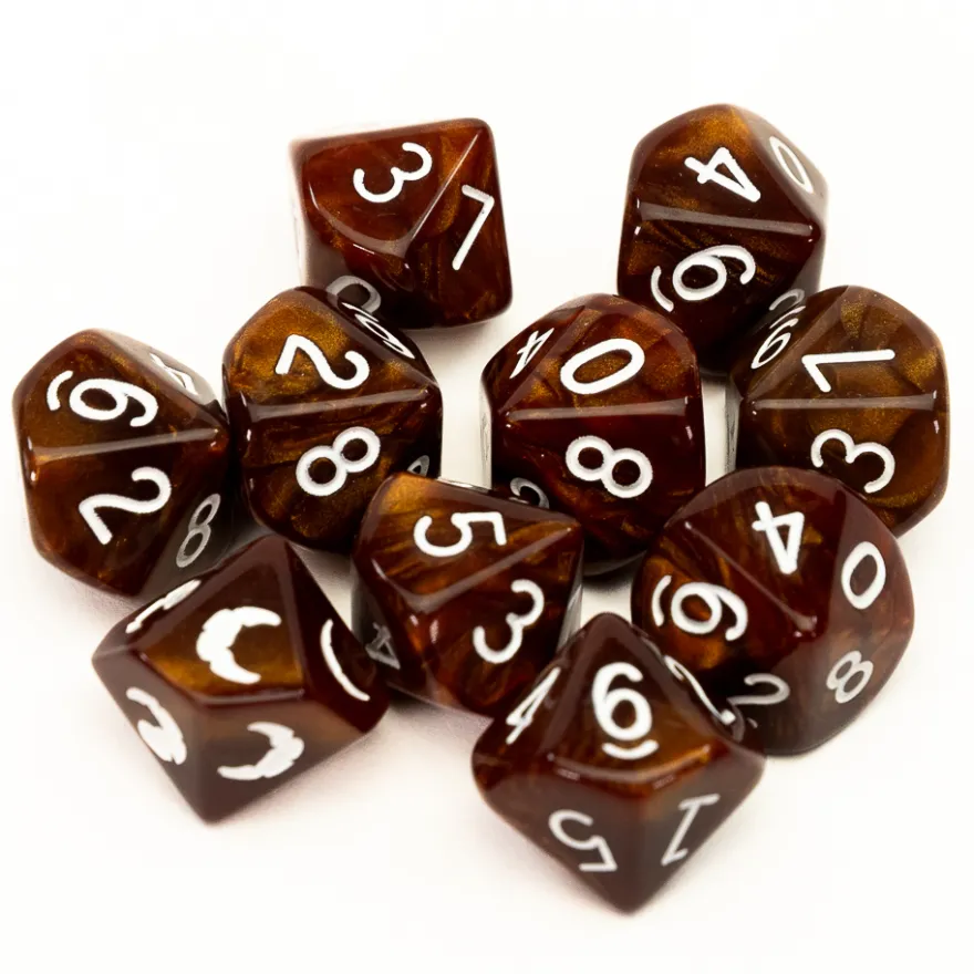 Raven Queen Dice Set - Dadi Licantropi con Fasi Lunari (10)