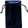 Sacchetto Velluto Nero - Seta Blu, Grande