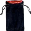 Sacchetto Velluto Nero - Seta Rossa, Grande
