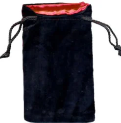 Sacchetto Velluto Nero - Seta Rossa, Grande