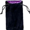 Sacchetto Velluto Nero - Seta Viola, Grande