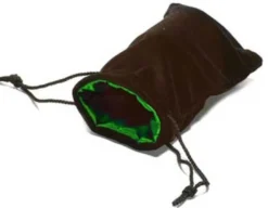 Sacchetto Velluto Nero - Seta Verde, Grande