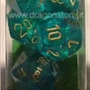 Set Dadi Borealis - Ciano/Oro