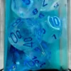 Set Dadi Borealis - Ghiaccio/Blu Chiaro