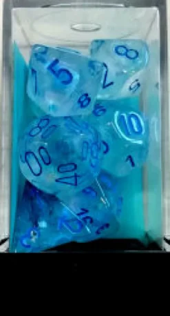 Set Dadi Borealis - Ghiaccio/Blu Chiaro