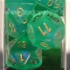 Set Dadi Borealis - Verde Chiaro/Oro