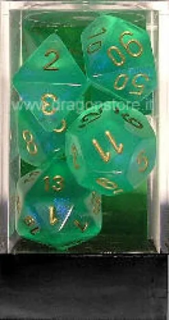 Set Dadi Borealis - Verde Chiaro/Oro