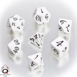 Set Dadi Classici RPG - Bianco, Nero