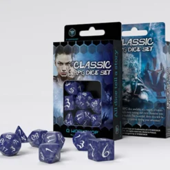Set Dadi Classici RPG - Cobalto, Bianco
