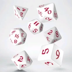 Set Dadi Classici Runici - Bianco, Rosso