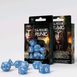 Set Dadi Classici Runici - Ghiaccio, Bianco