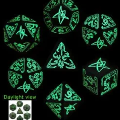 Set Dadi Cthulhu - Nero, Fluorescente