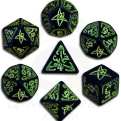 Set Dadi Cthulhu - Nero, Verde