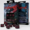 Set Dadi Cyberpunk Red Night City Essential - Nero, Rosso (4d6, 2d10)