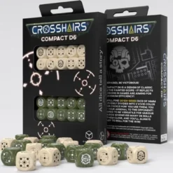 Set Dadi d6 Compact: Crosshairs Beige/Oliva (20)