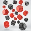Set Dadi d6 Compact: Fortress Nero/Rosso (20)