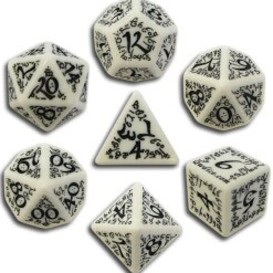 Set Dadi Elfici - Bianco, Nero