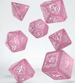 Set Dadi Elfici - Rosa Brillantinato, Bianco