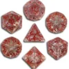 Set Dadi Elfici - Trasparente, Rosso